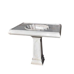 Sherle Wagner Pink Marble Georgian Pedestal Sink in Rose Aurora Marble