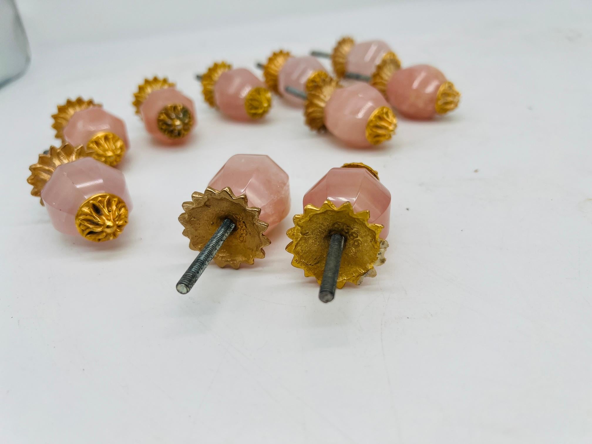 Français Meuble de rangement ou nœud de tiroir Sherle Wagner « Renaissance » en quartz rose - 10 disponibles en vente