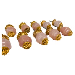 Meuble de rangement ou nœud de tiroir Sherle Wagner « Renaissance » en quartz rose - 10 disponibles