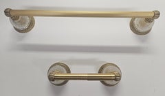 Retro Sherle Wagner Towel Bars and Toilet Paper Holder