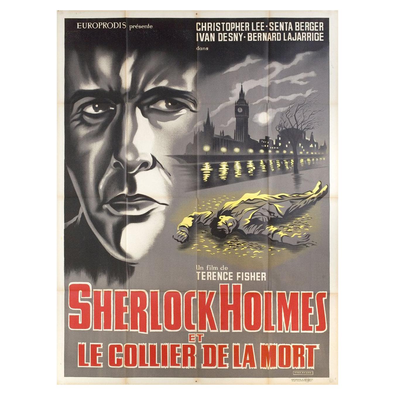 Sherlock Holmes and the Deadly Necklace 1962 French Grande Film Poster