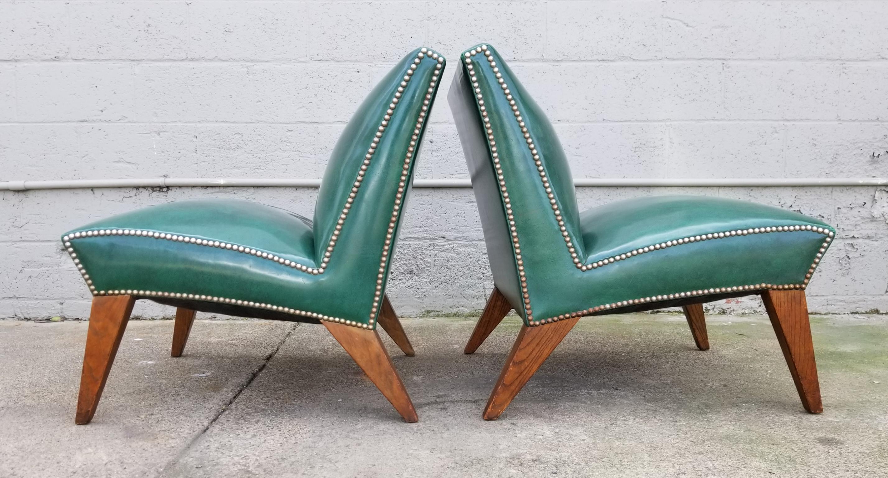 Sherman Bertram 1940's Modern Lounge Chairs In Good Condition In Fulton, CA