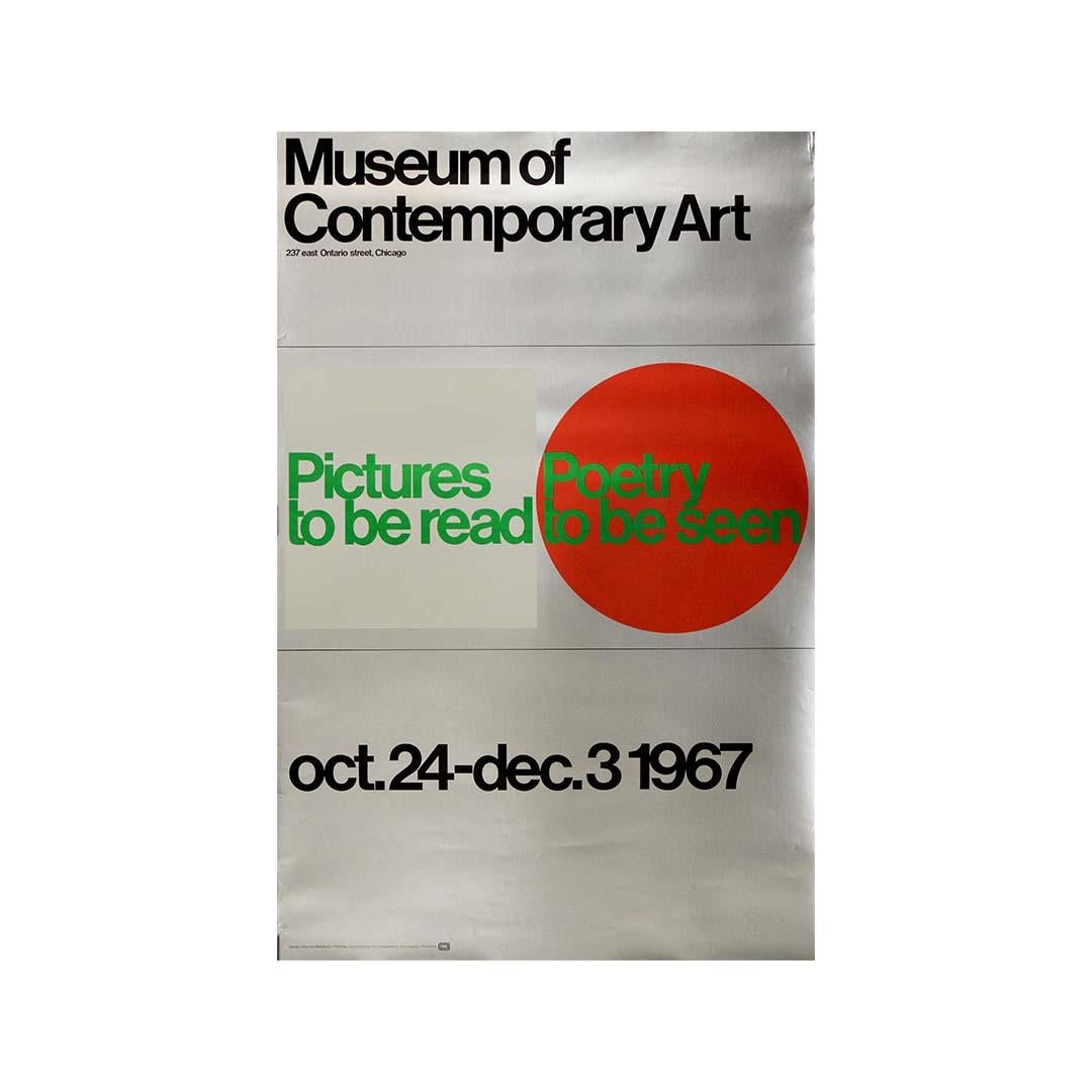 Original 1967 Ausstellungsplakat Museum für zeitgenössische Kunst Chicago im Angebot 2