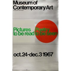 Original 1967 exhibition poster Museum of contemporary art Chicago
