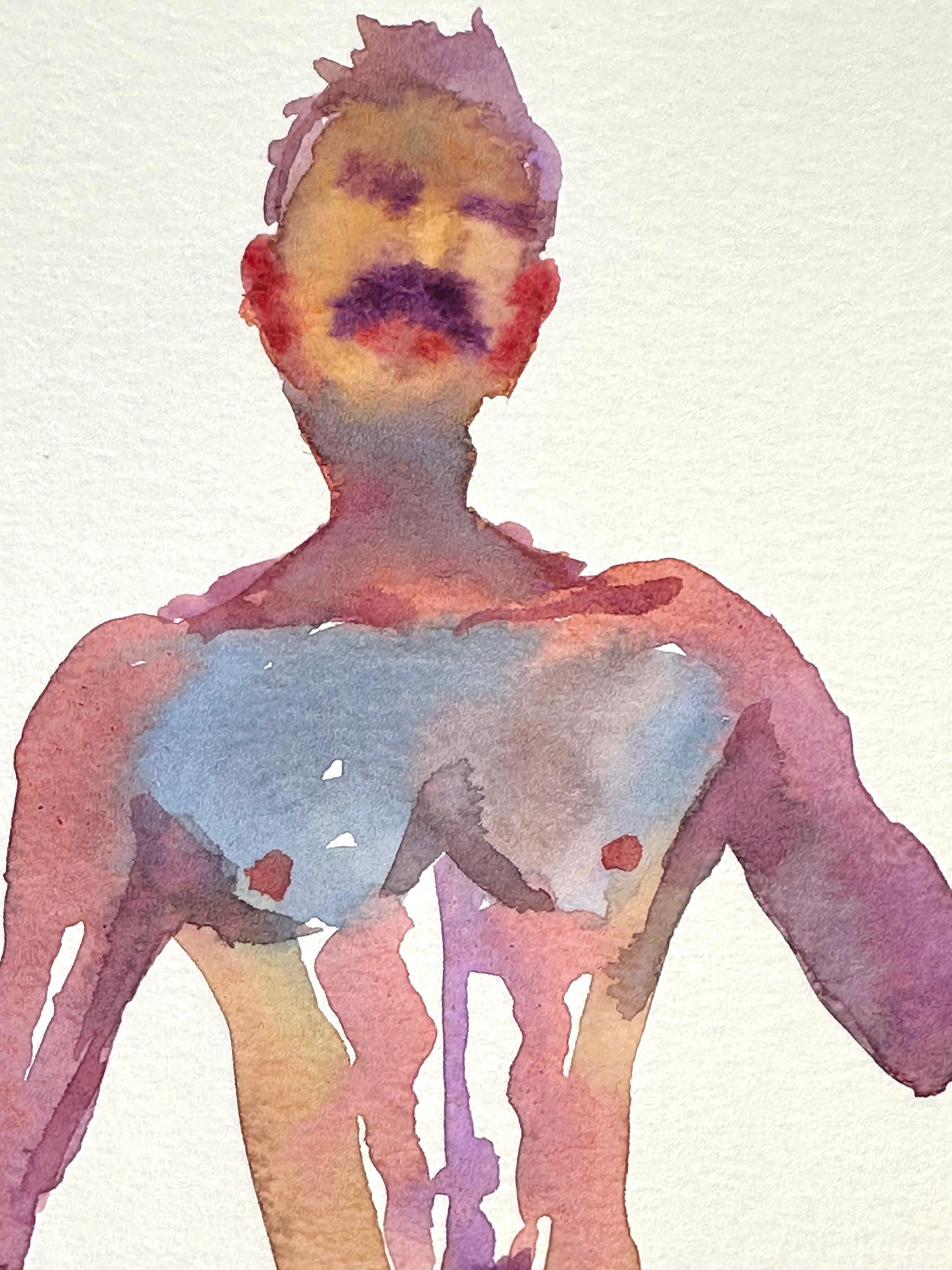 Mr. Jack Barrow (Male Nude) - Painting by Sherman Yee