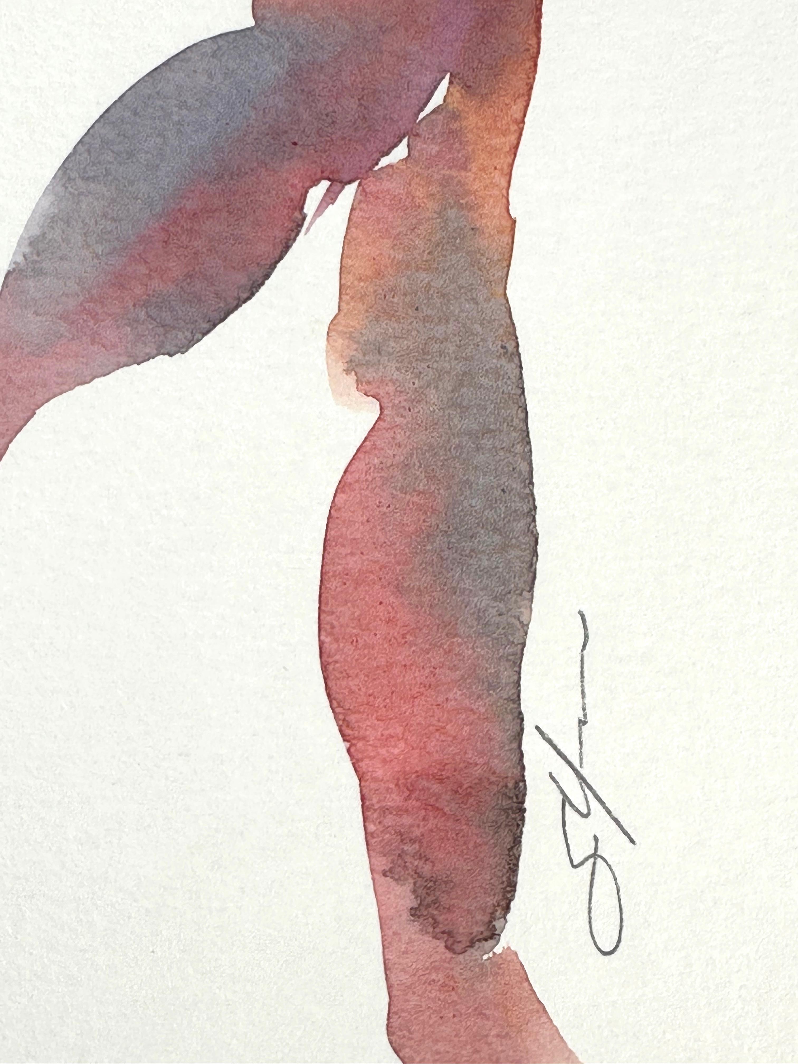 Jack Barrow (Male Nude) (Abstrakt), Painting, von Sherman Yee