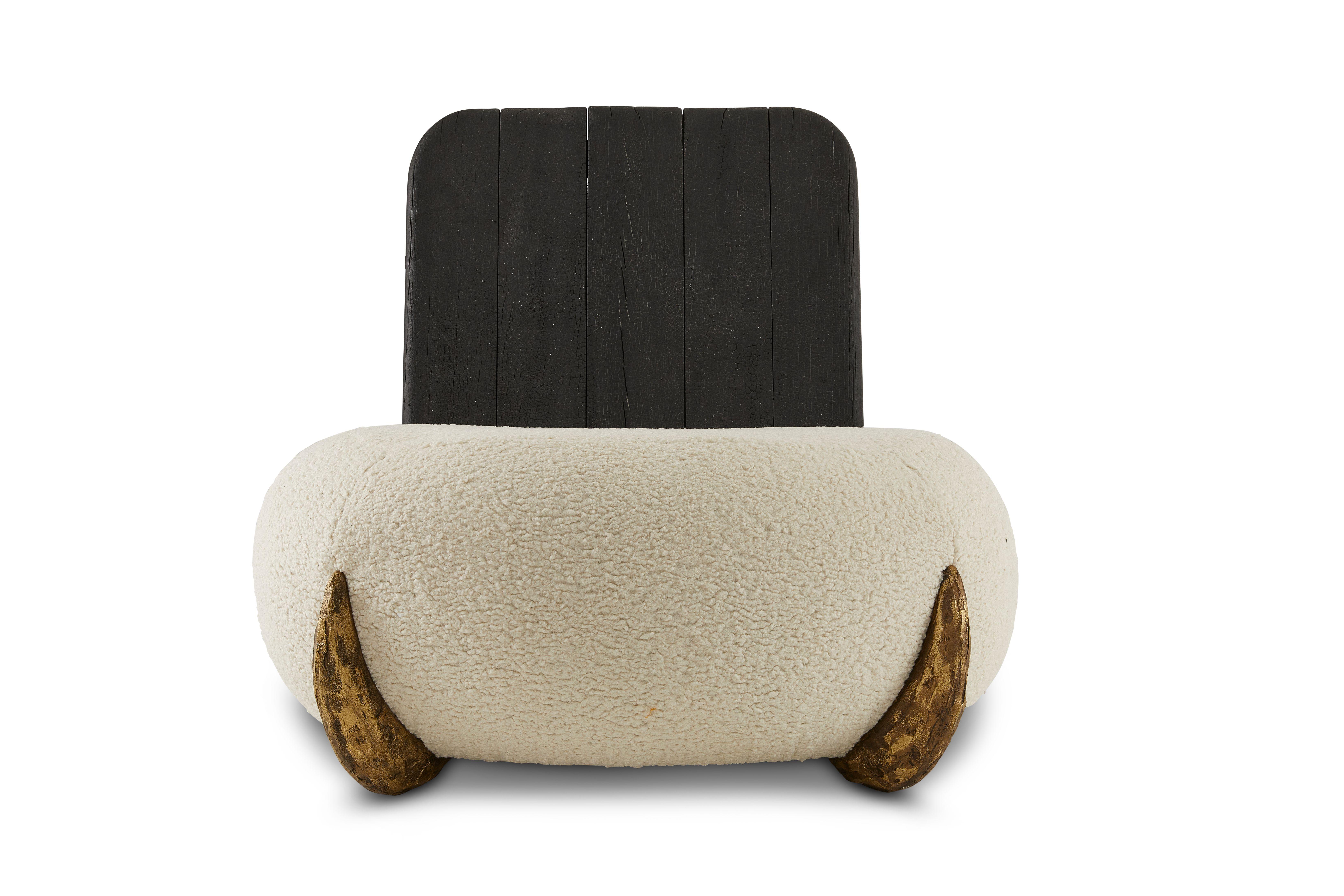 Brass Sherpa Lounge Chair by Egg Designs