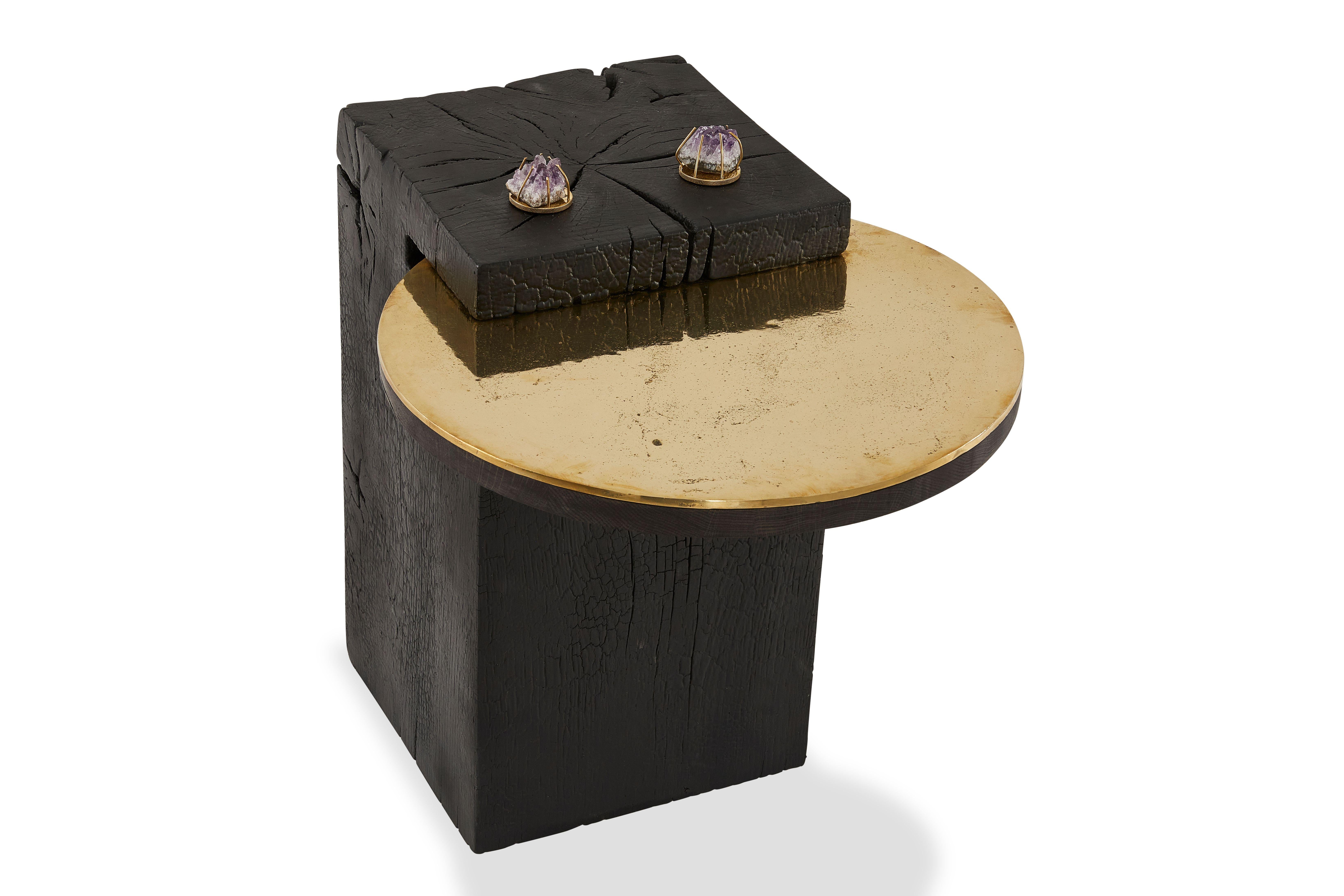 Brass Sherpa Side Table by Egg Designs For Sale