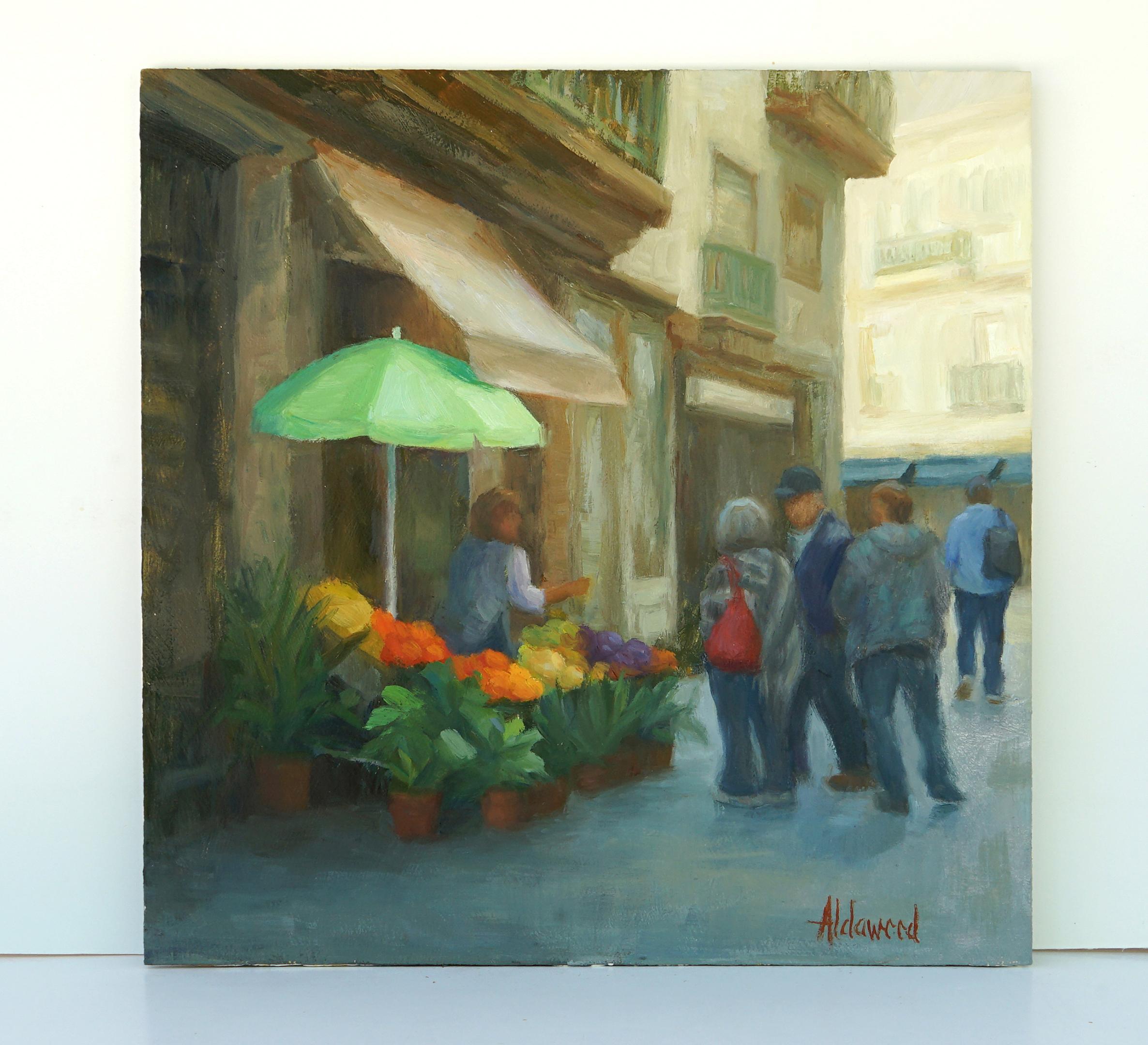 Mercado de Amarante, Pintura al óleo - Painting Impresionista de Sherri Aldawood