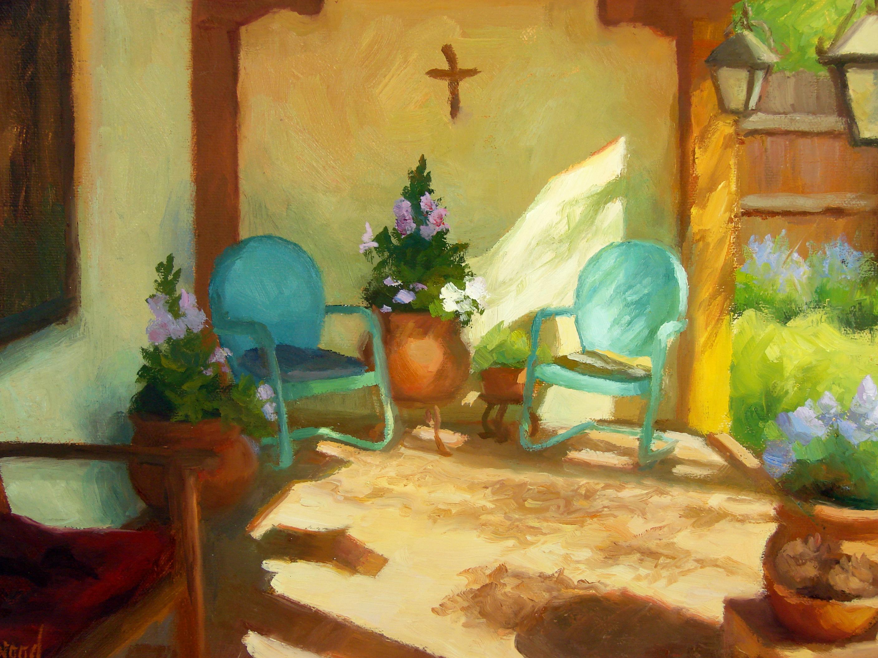 Clive's Porch, Oil Painting For Sale 1