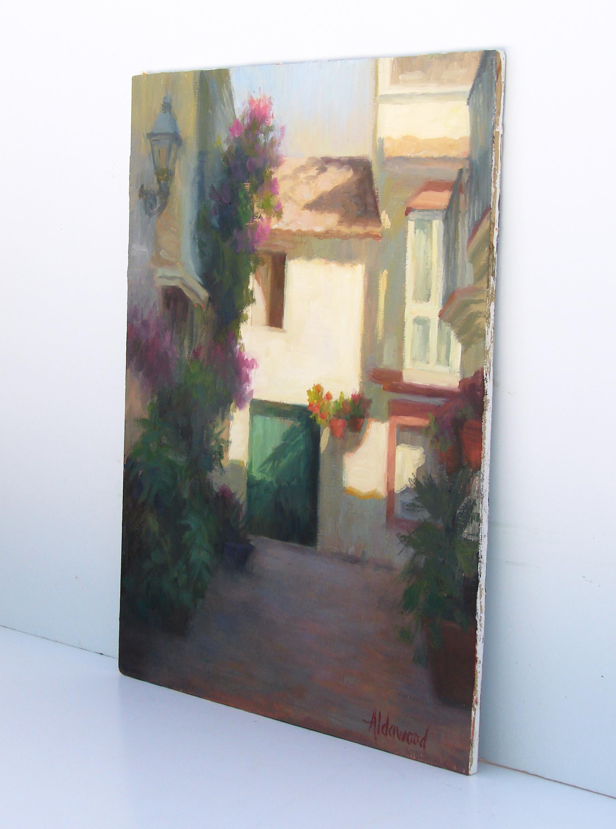Luz de Tarde en Estepona, Pintura al Óleo - Art Impresionista de Sherri Aldawood