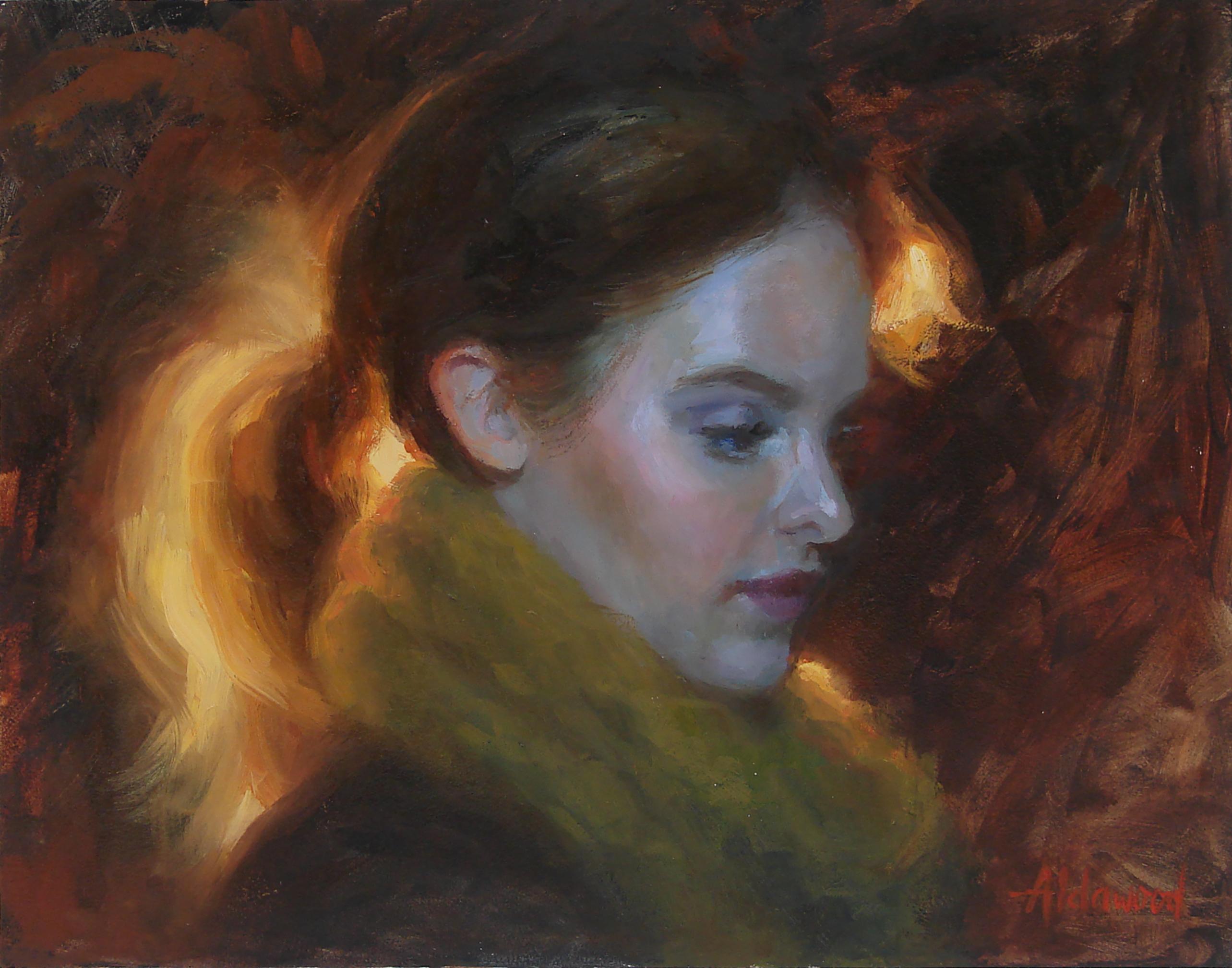 Sherri Aldawood Figurative Painting - Fire and Ice, Oil Painting