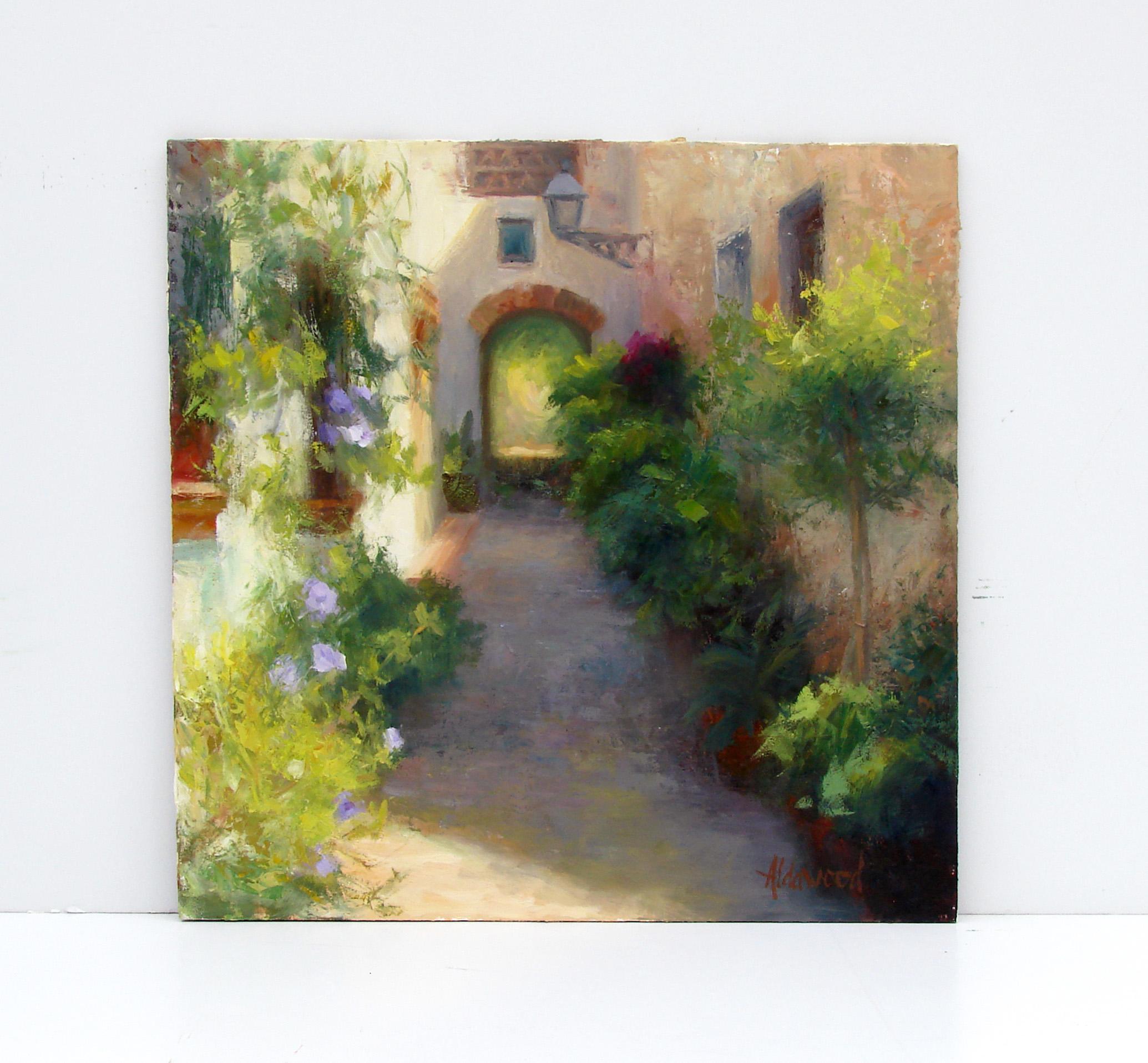 Callejón de Marbella, Pintura al óleo - Painting Impresionista de Sherri Aldawood