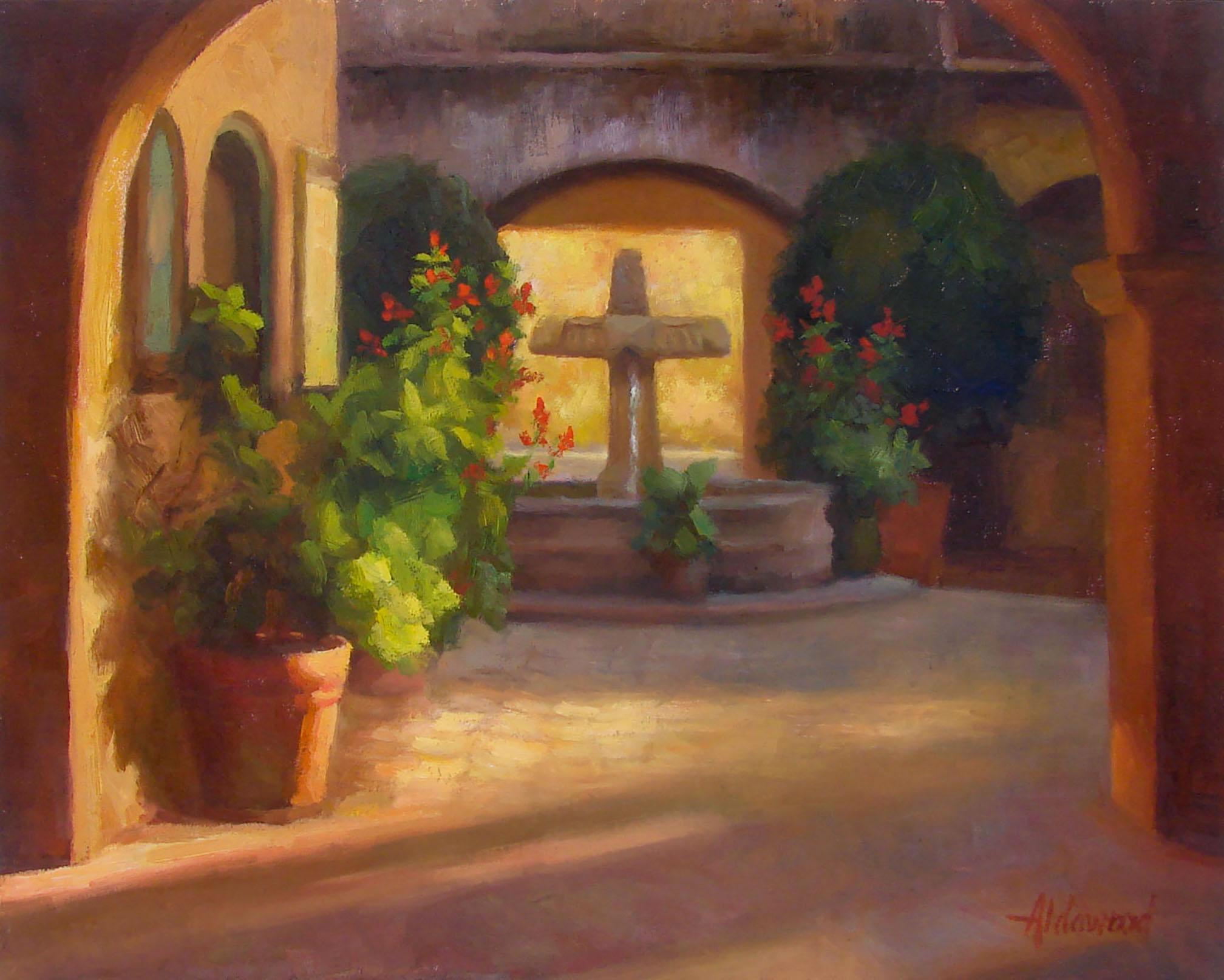 Sherri Aldawood Interior Painting - Morning Quiet, Oil Painting