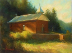 Old New Mexico Church, Oil Painting