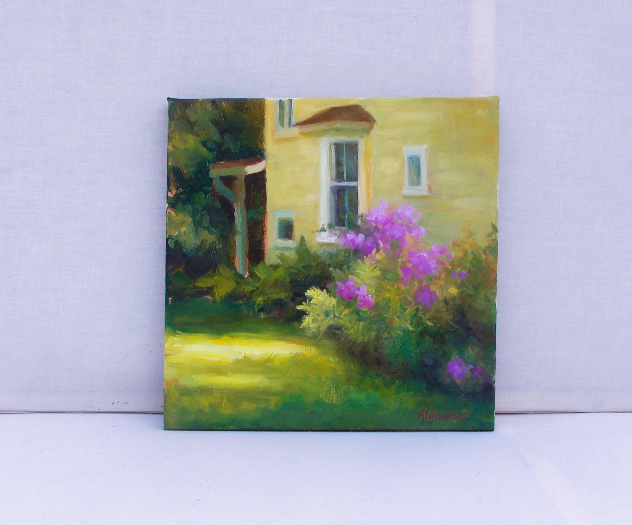 <p>Artist Comments<br />I love painting historic homes and gardens and I was especially attracted to this one ray of sunlight on the shaded side of this home located in Parkville, Missouri. </p><br /><p>About the Artist<br />Sherri Aldawood didn't