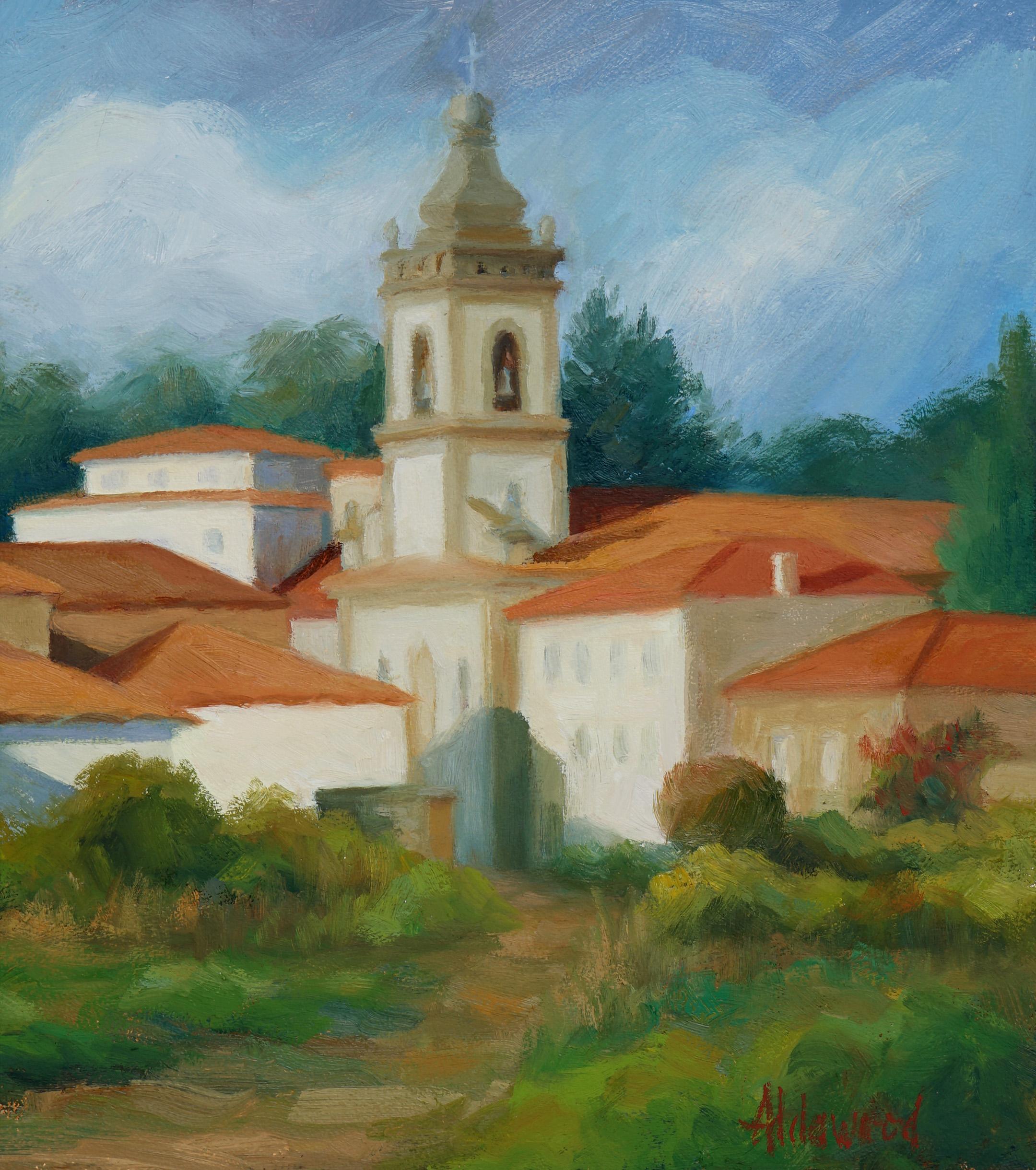 Village Steeple, Ölgemälde im Angebot 1