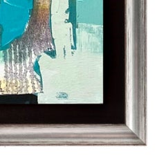 "Cloudy Vision" Contemporary Longhorn Framed Oil on Canvas Painting