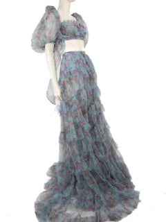 Sherri Hill Floral Print Top & Skirt Co-ord Size XS