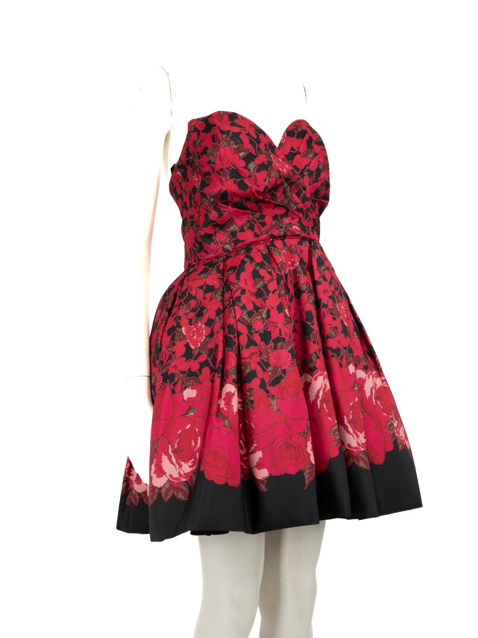 CONDITION is Very good. Minimal wear to dress is evident. Minor discolouration marks on the inner lining of the dress on the skirt on this used Sherri Hill designer resale item.
 
 
 
 Details
 
 
 Multicolour- pink, black
 
 Polyester
 
 Dress
 
