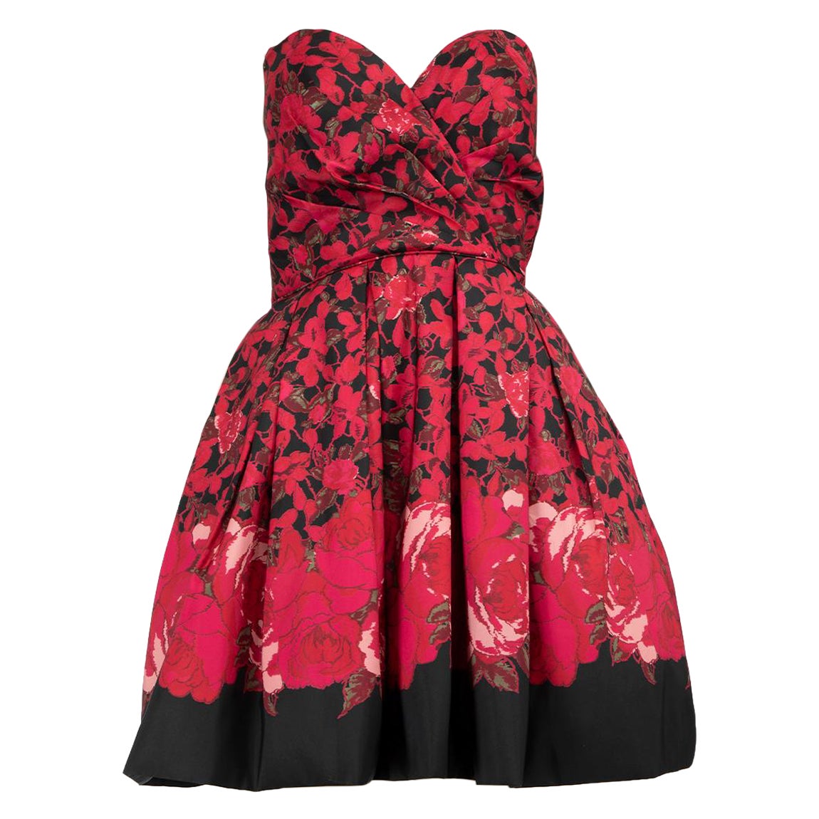 Sherri Hill - Mini-robe sans bretelles imprimée rose, taille M