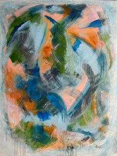 Una gran aventura 2 - Pintura acrílica abstracta gestual