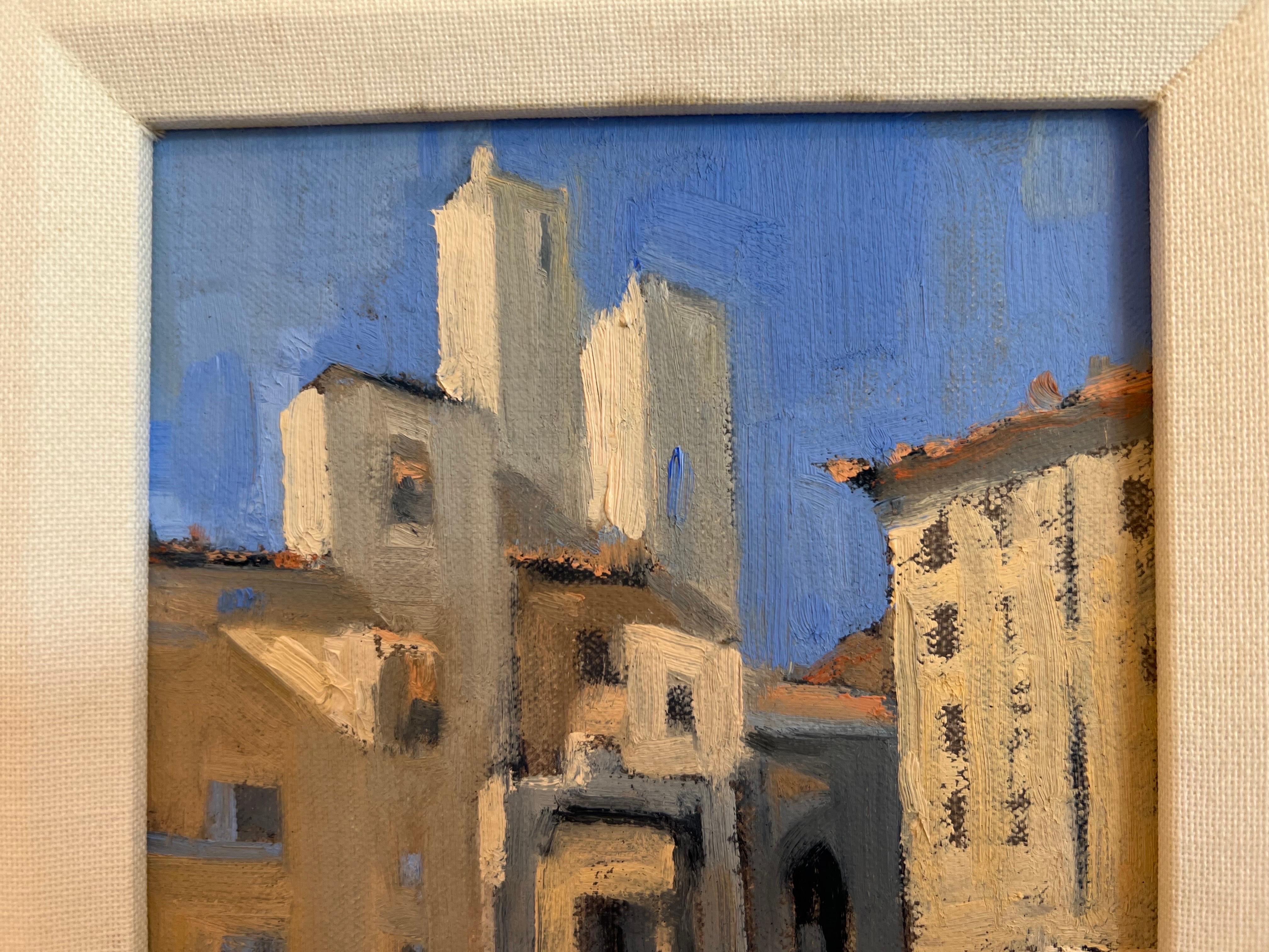 Sherrie Russ Levine, peinture d'Italie, Tours de San Gimignano 5