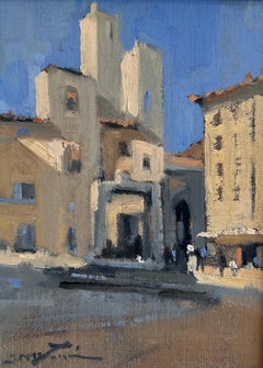 San Gimignano Towers Sherrie Russ Levine, Italy Painting,