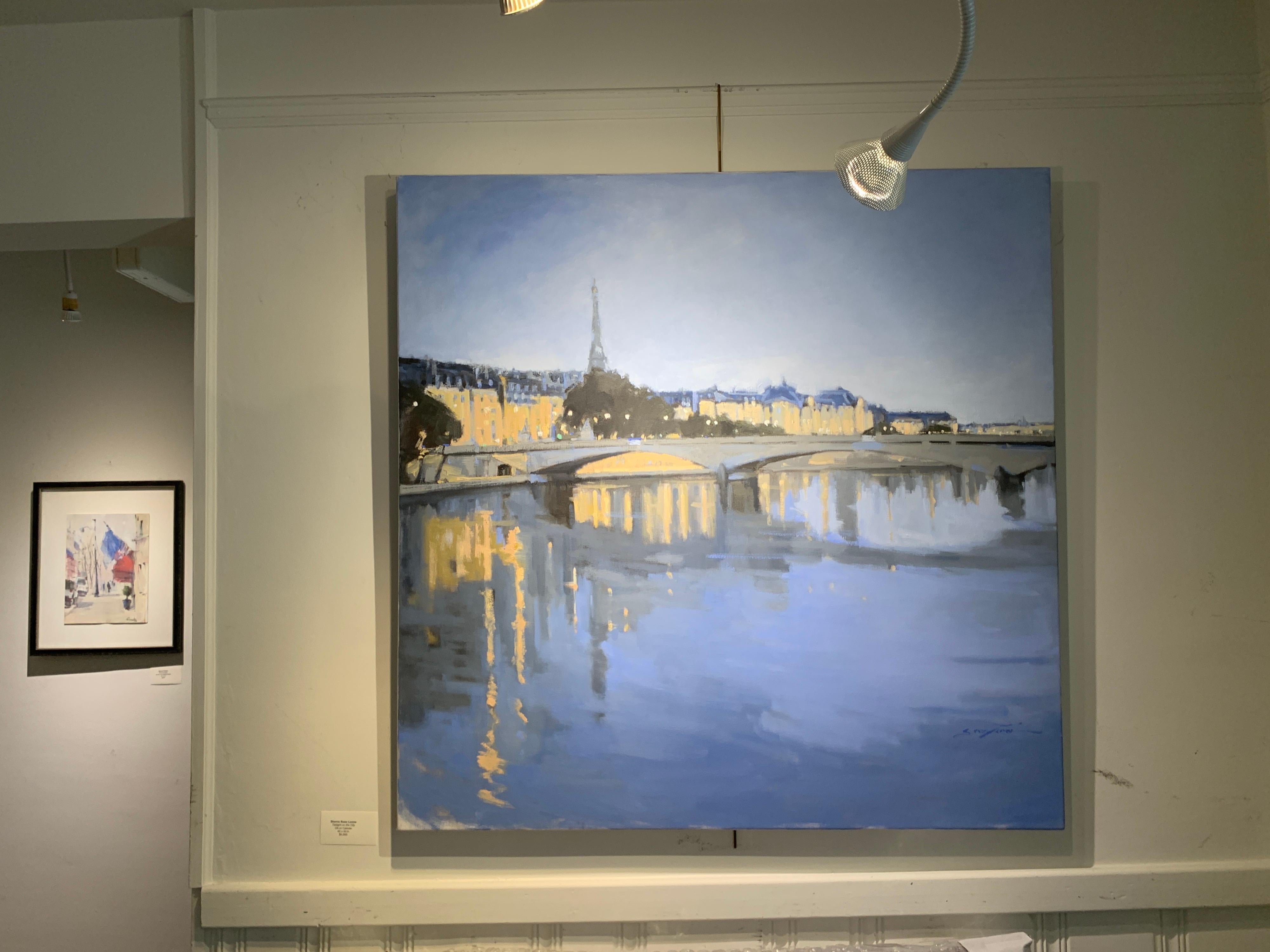 Twilight on the City by Sherrie Russ Levine, Parisian Painting, Eiffel Tower 1