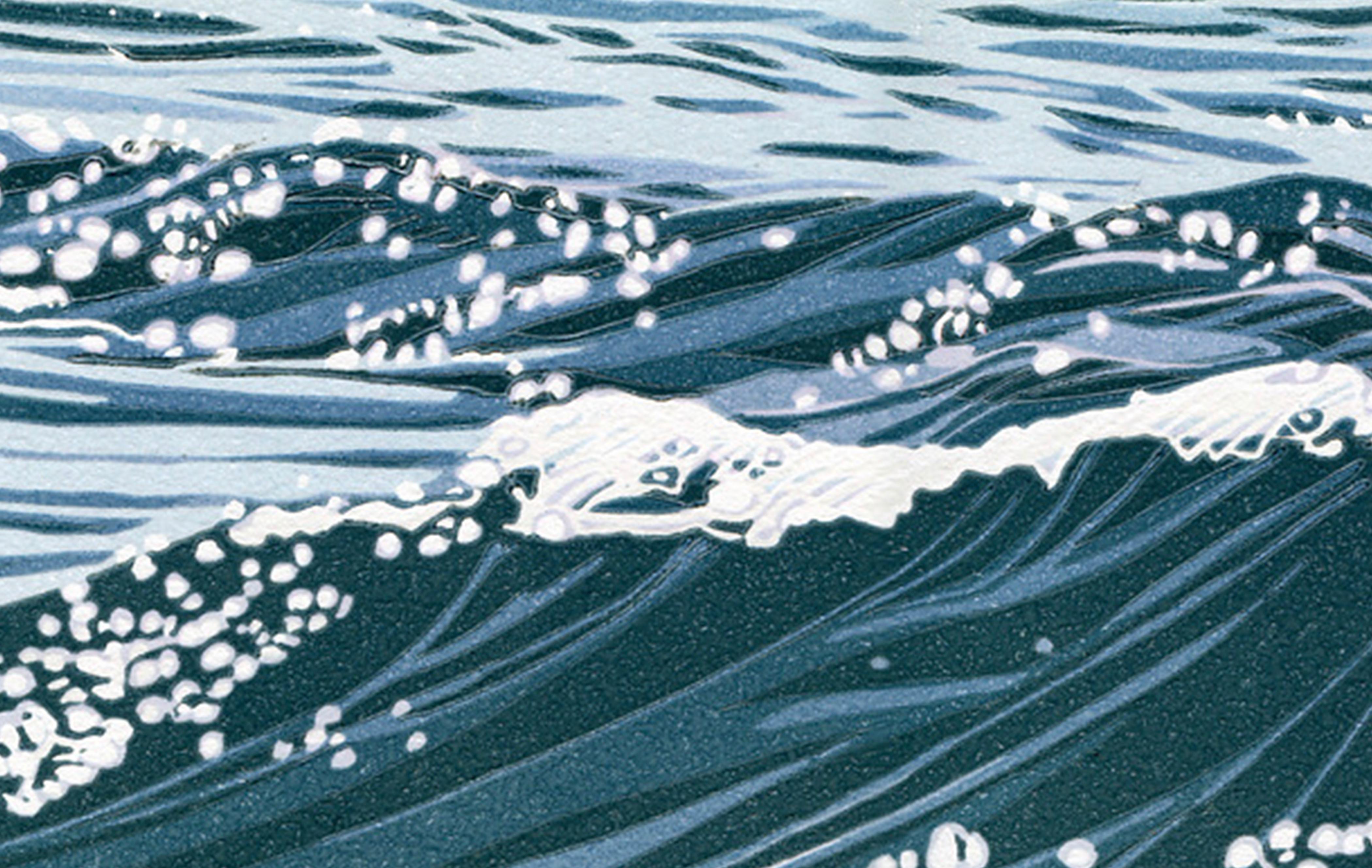 linocut sea