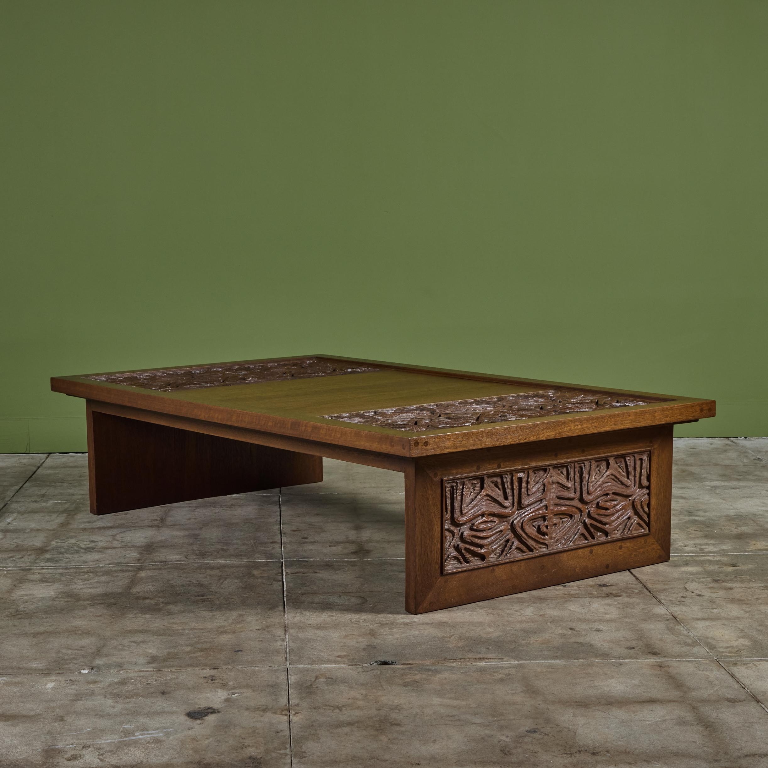 Table basse en acajou Sherrill Broudy pour Forms and Surfaces en vente 3
