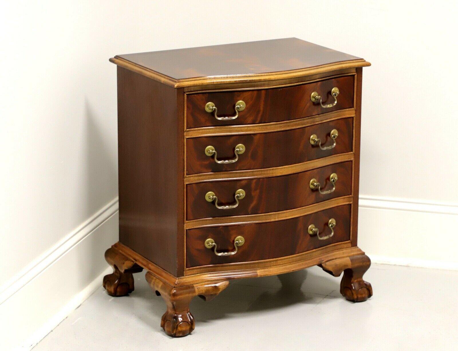 SHERRILL Chippendale Style Flame Mahogany Nightstand Bedside Chest 6