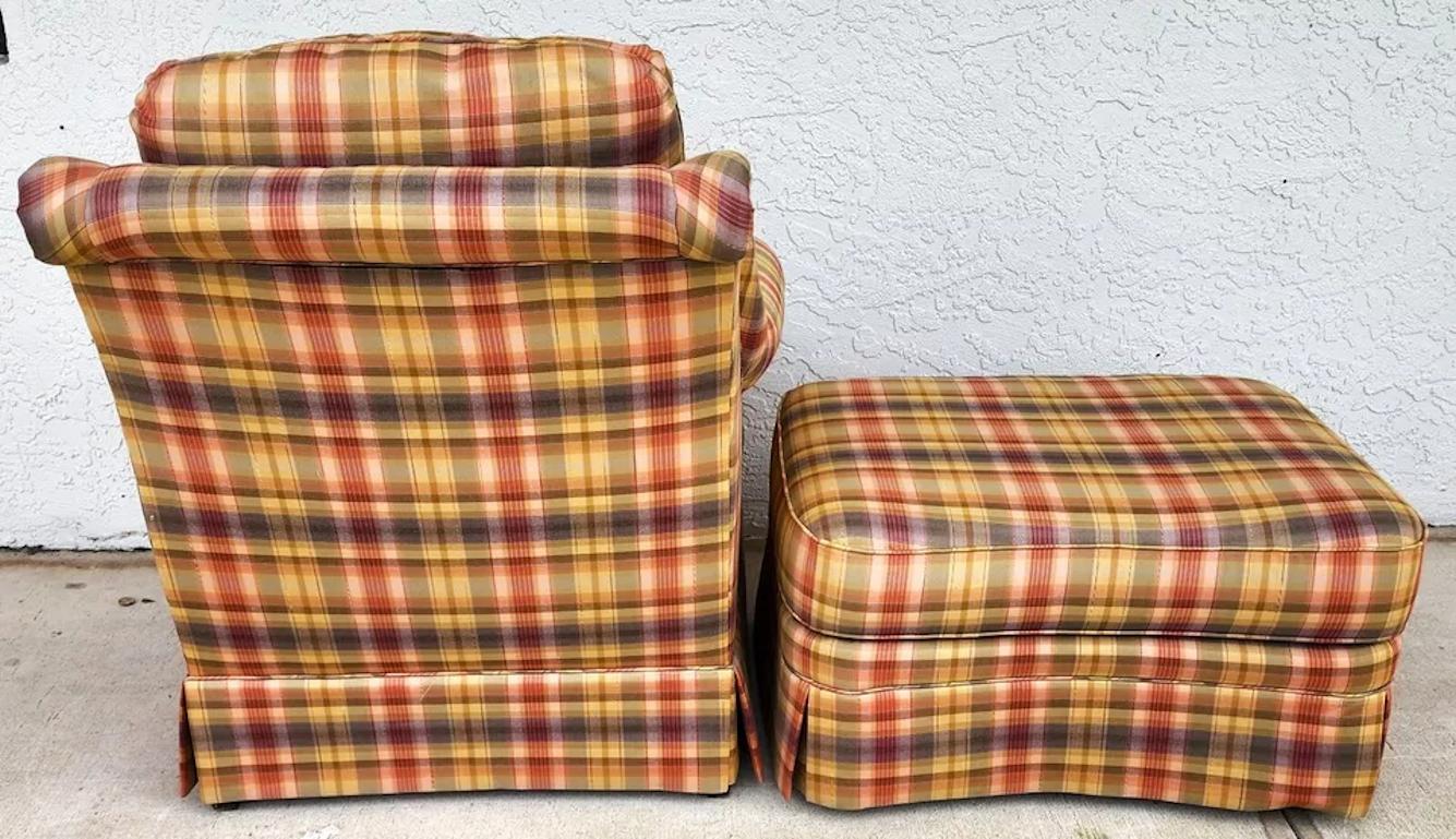 Sherrill English Country Club Chair & Ottoman For Sale 1