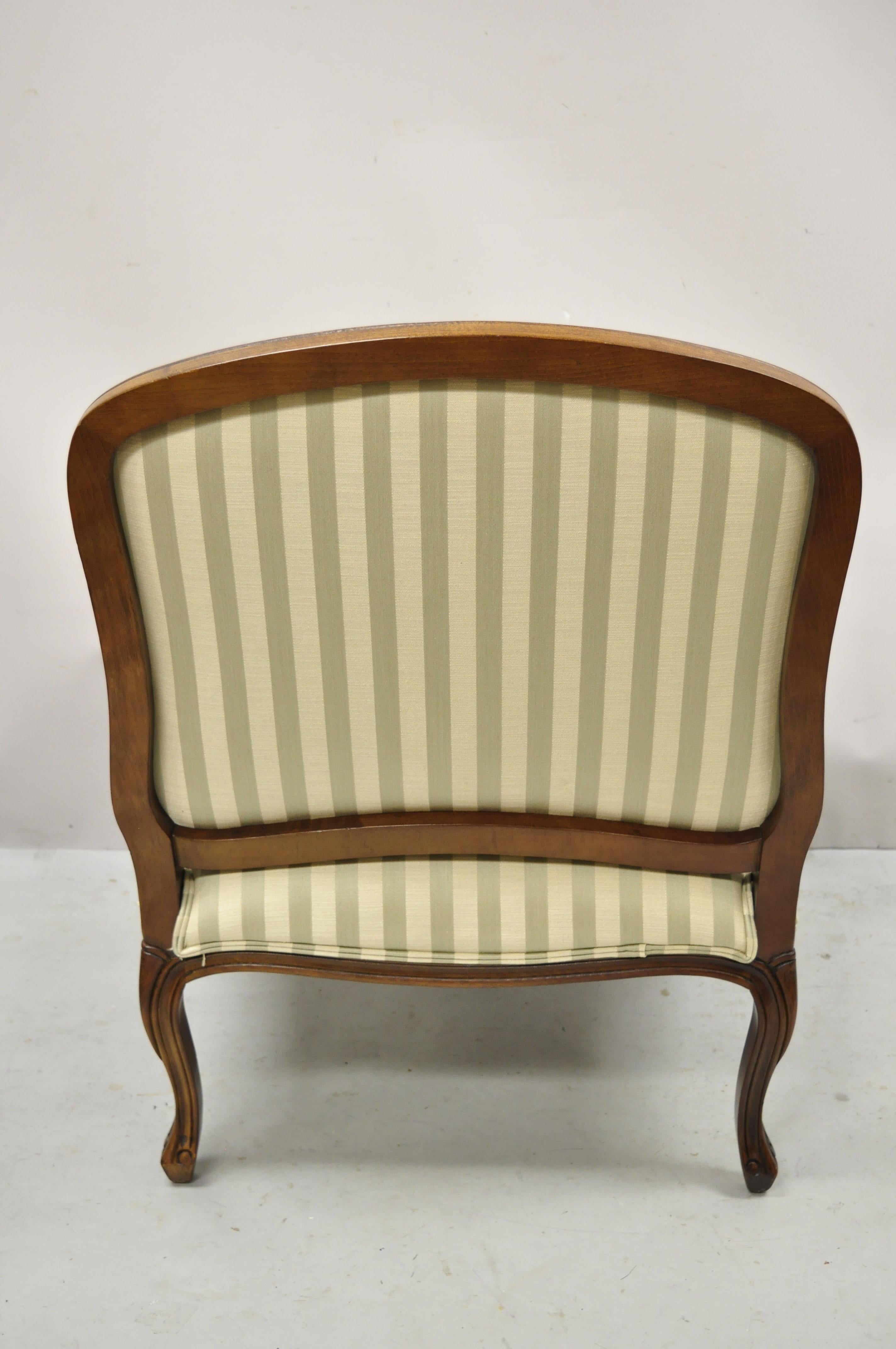 Sherrill Französisch Provincial Louis XV Stil gewebter Rock Bergere Lounge Sessel im Angebot 2