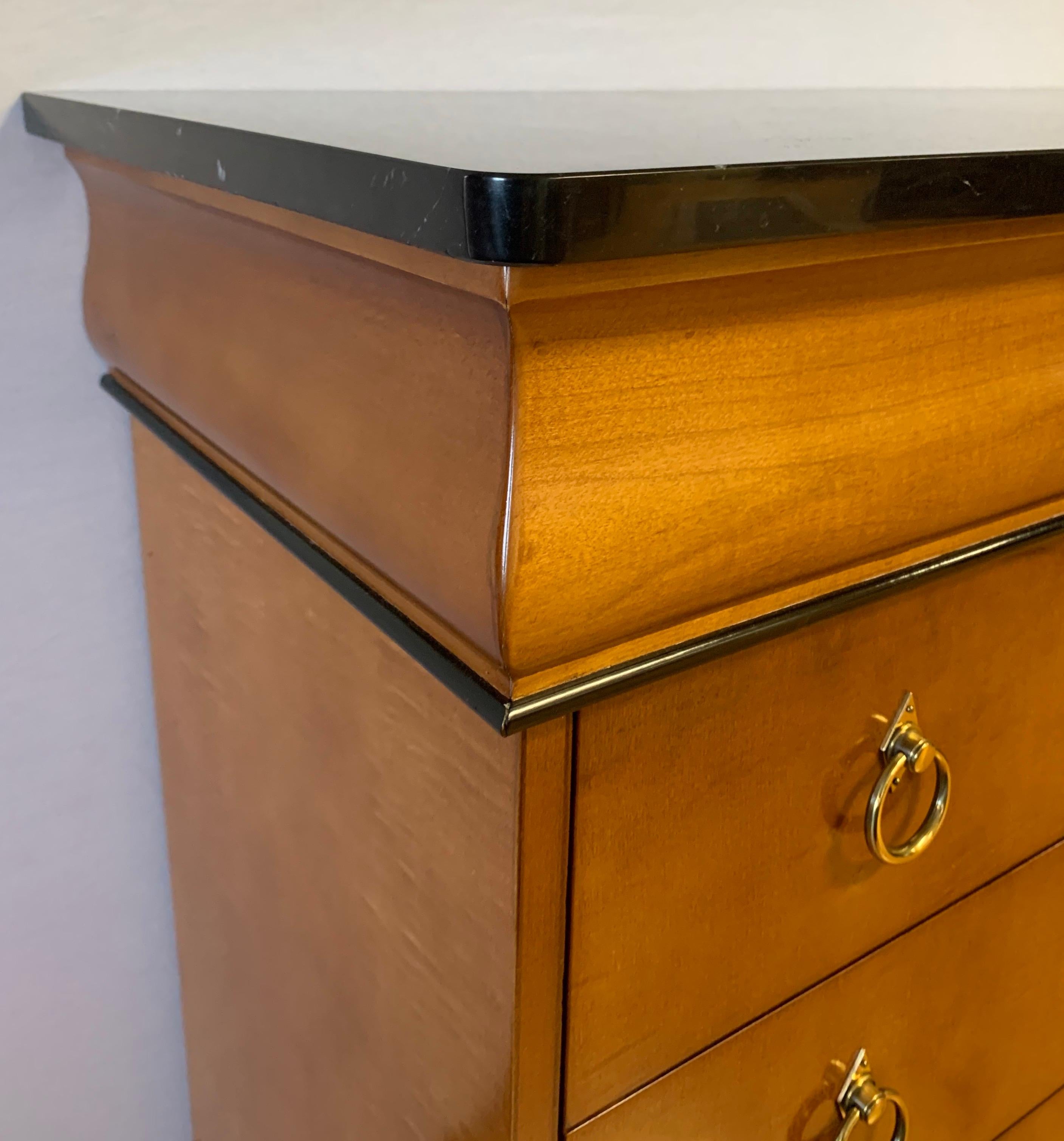 Neoclassical Style Marble-Top Dresser Chest of Drawers by Sherrill 4