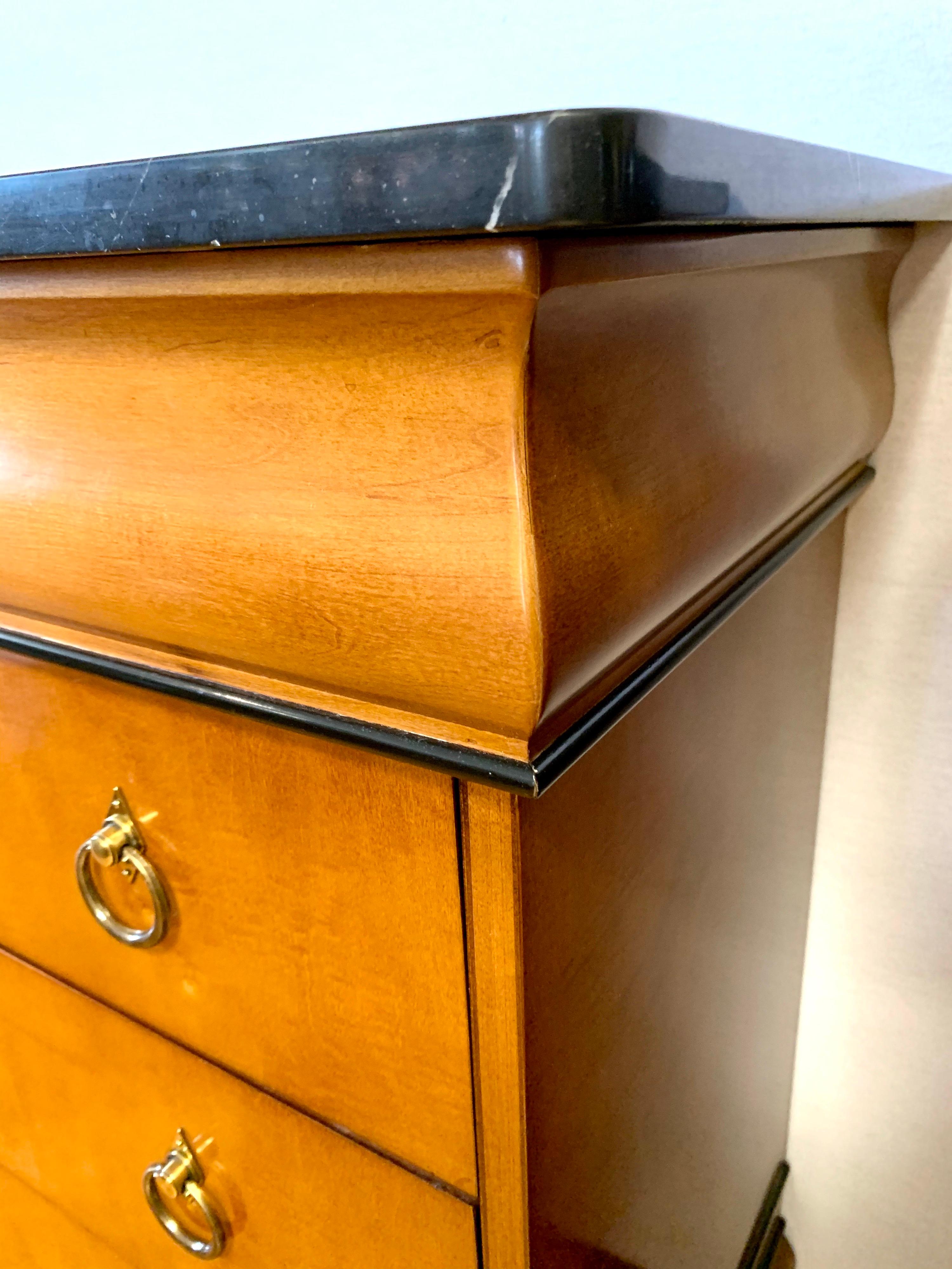 Neoclassical Style Marble-Top Dresser Chest of Drawers by Sherrill 3