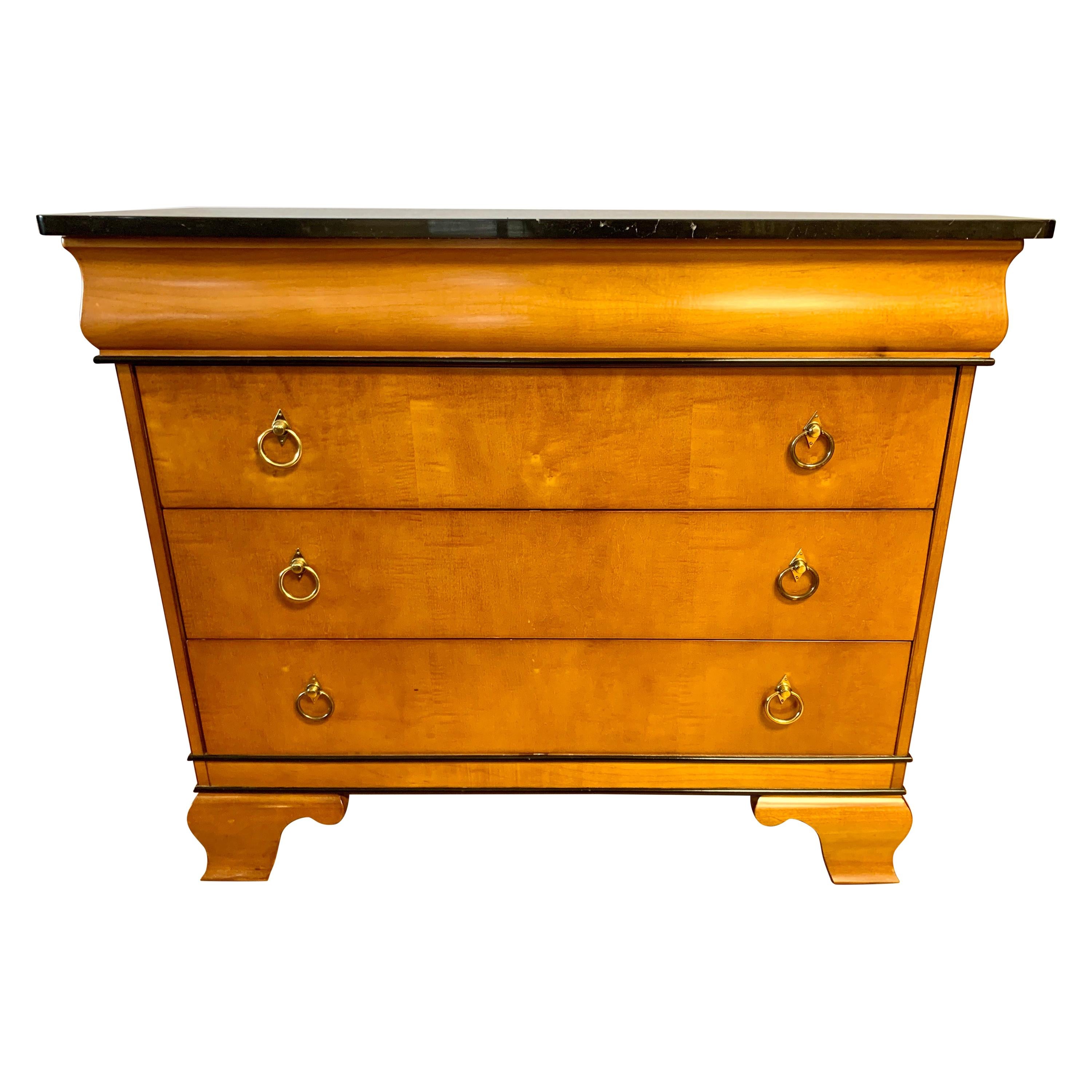 Neoclassical Style Marble-Top Dresser Chest of Drawers by Sherrill