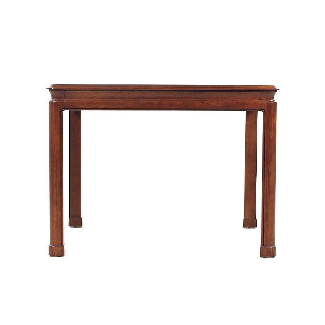 Sherrill Furniture Contemporary Walnut Game Table In Good Condition For Sale In Countryside, IL