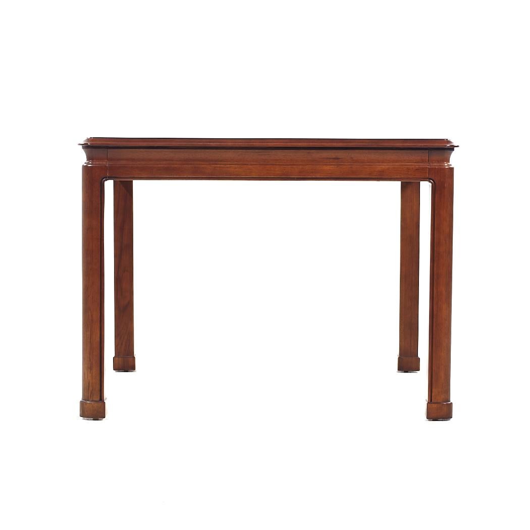 Sherrill Furniture Contemporary Walnut Game Table For Sale 1