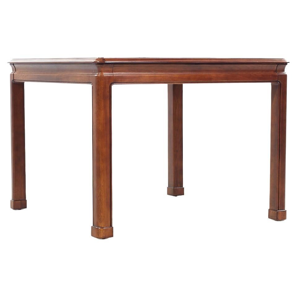 Sherrill Furniture Contemporary Walnut Game Table For Sale