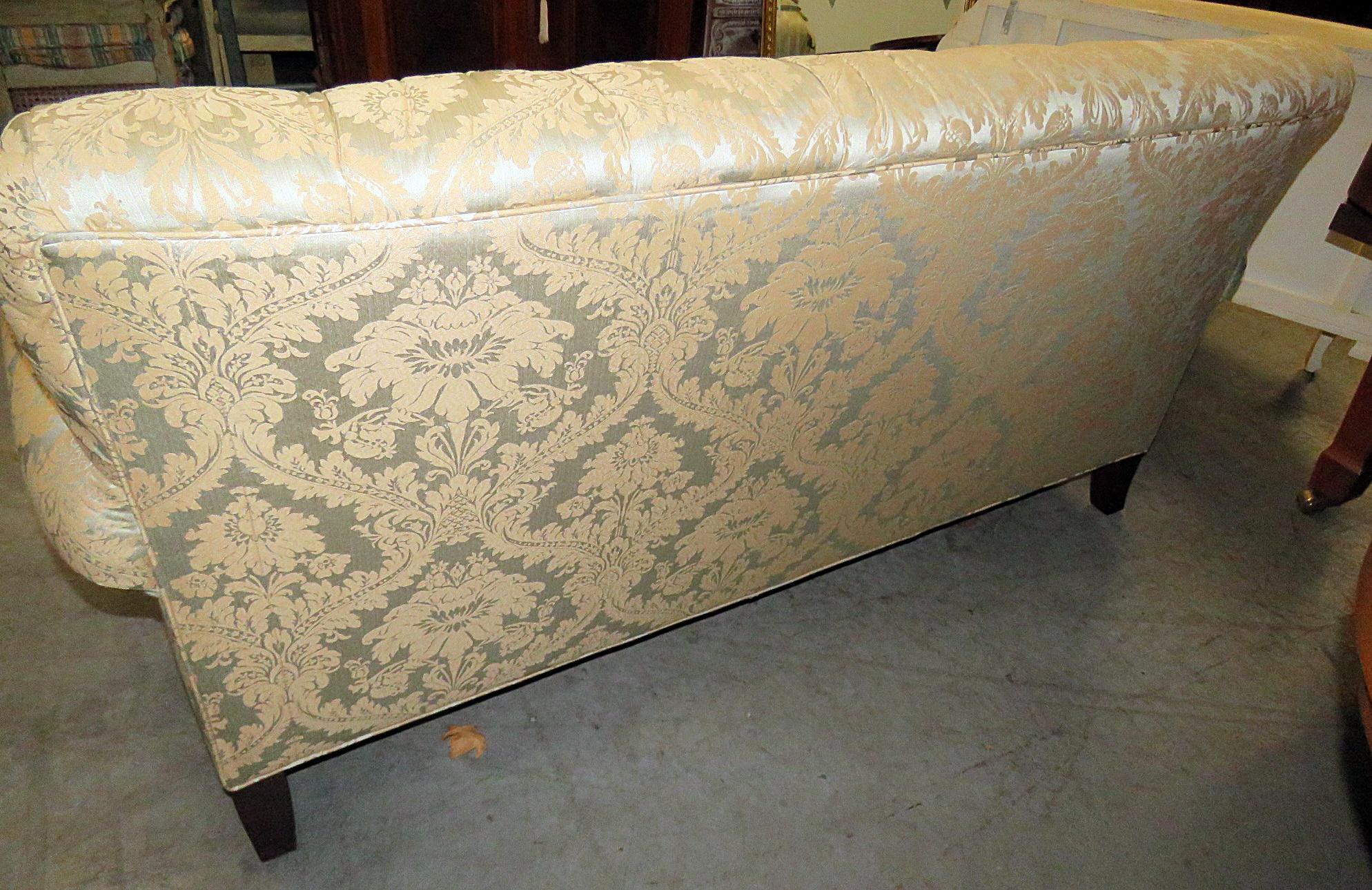 Modern Edwardian Style Upholstered Sherrill Of North Carolina Sofa Settee Couch