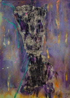 Retro "Alien" Sherron Francis, Female Abstract Expressionism, Purple Color Field