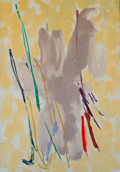 "Bandoline III" Sherron Francis, 1978 Gestural Color Field Abstract Painting