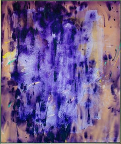 « Befit », Sherron Francis, artiste féminine de l'expressionnisme abstrait, tableau abstrait dans les tons violets