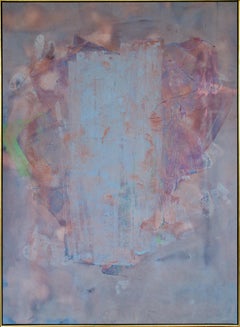 "Cheating Heart" Sherron Francis, Abstract Expressionist, Light Blue, Pink, Red