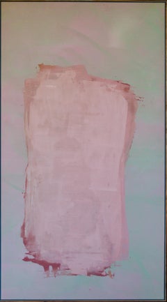 "Fat Ruby" Sherron Francis, Abstract Expressionist, Pink, Light Blue Gestural