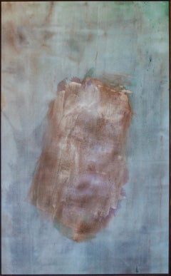 "Pepper Essay" Sherron Francis, Abstract Expressionist, Green and Burnt Umber