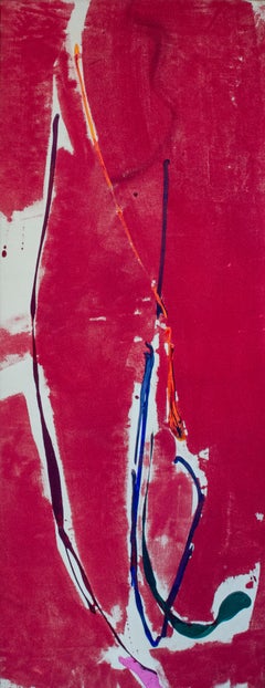 „Erdbeer V“ Sherron Francis, weiblicher abstrakter Expressionismus, rotes Farbfeld