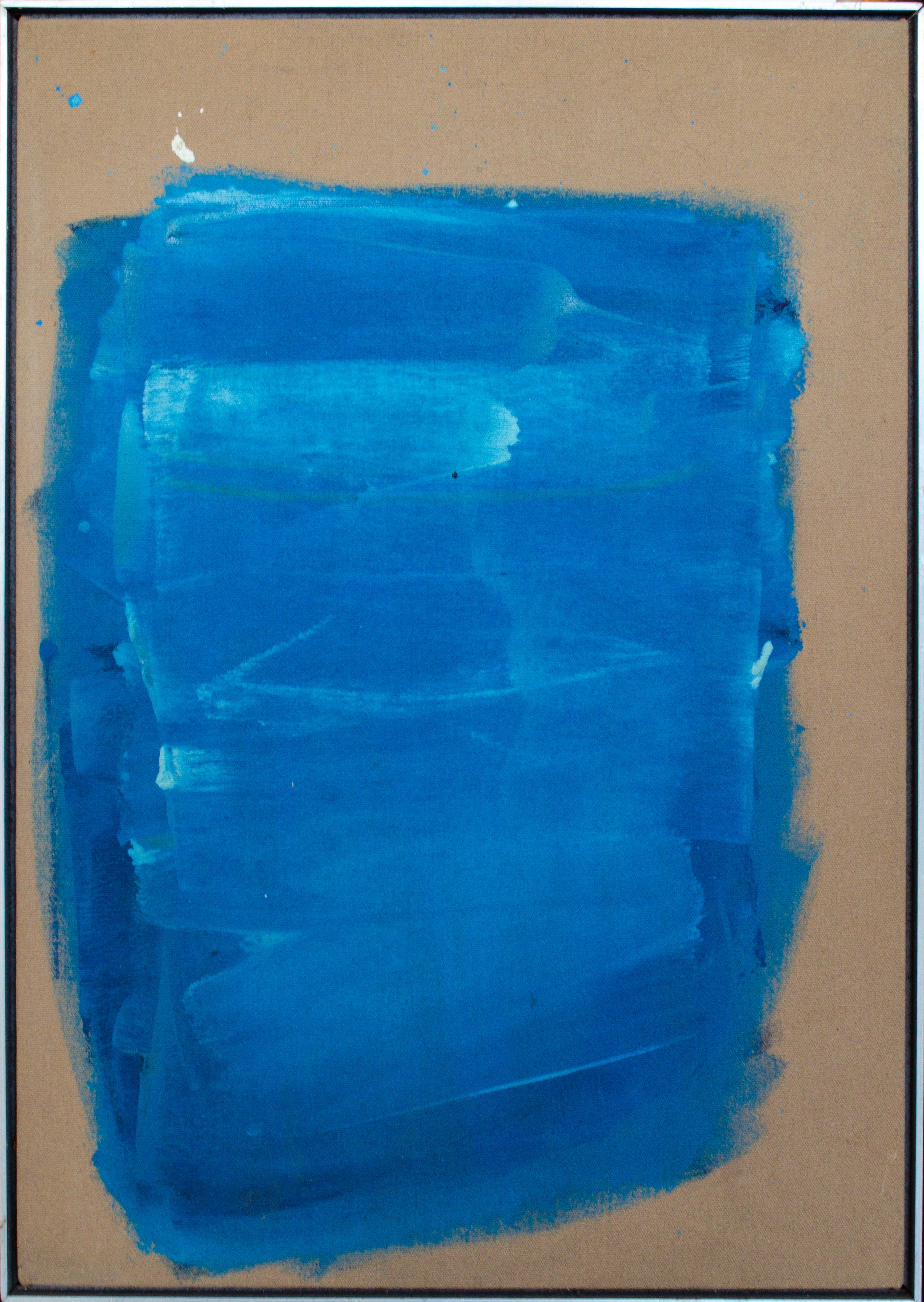 Sherron Francis - « Trap Rock », expressionnisme abstrait féminin, champ de couleurs bleues