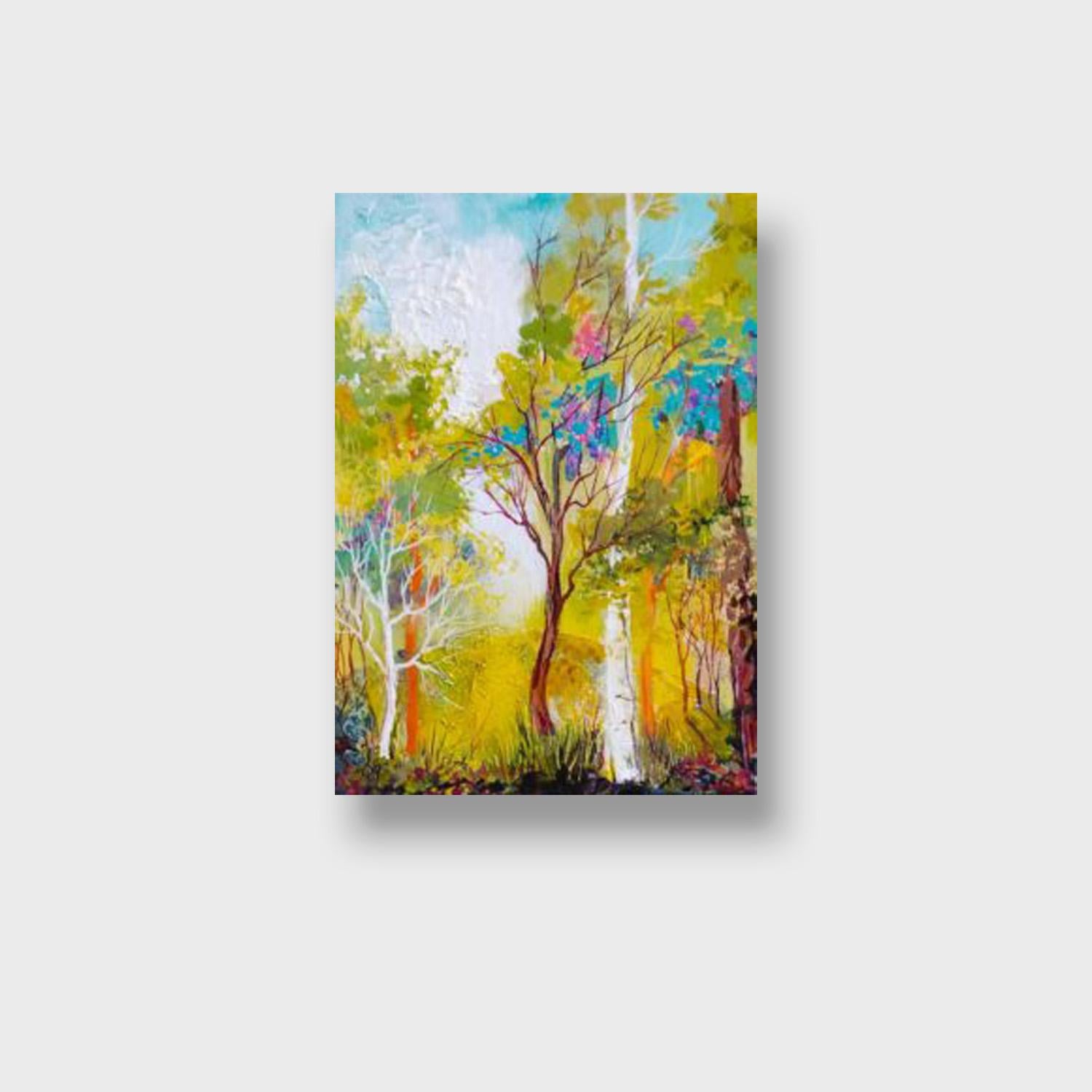 Peinture de paysage expressionniste, « If Not Spring » (Si non le printemps) - Painting de Sherry Beaton-Krulle